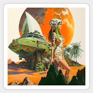 We Are Floating In Space - 77 - Sci-Fi Inspired Retro Artwork Magnet